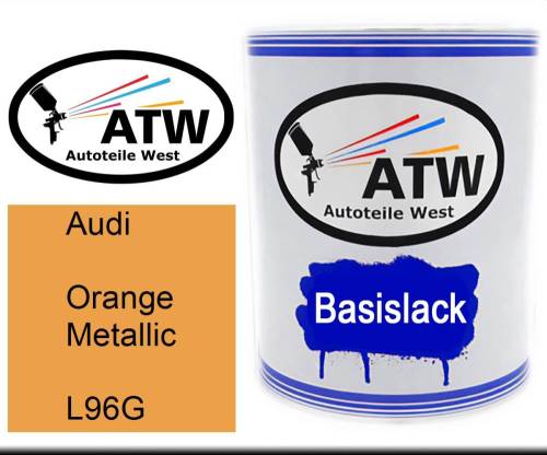 Audi, Orange Metallic, L96G: 1L Lackdose, von ATW Autoteile West.